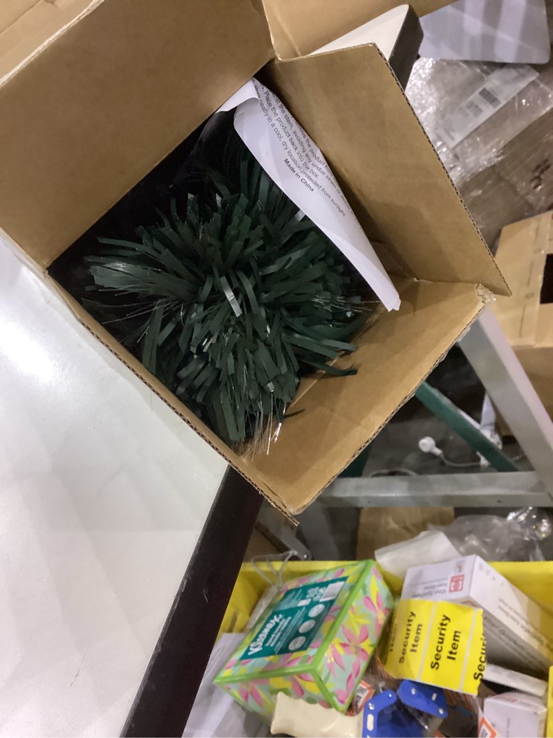 Condition photo showing Good Condition for 3ft Green Fiber Optic Christmas Tree,Pre-Lit Artificial Mini Christmas Tree, Tabletop Small Xmas Tree with Stars Holiday Home Decorations