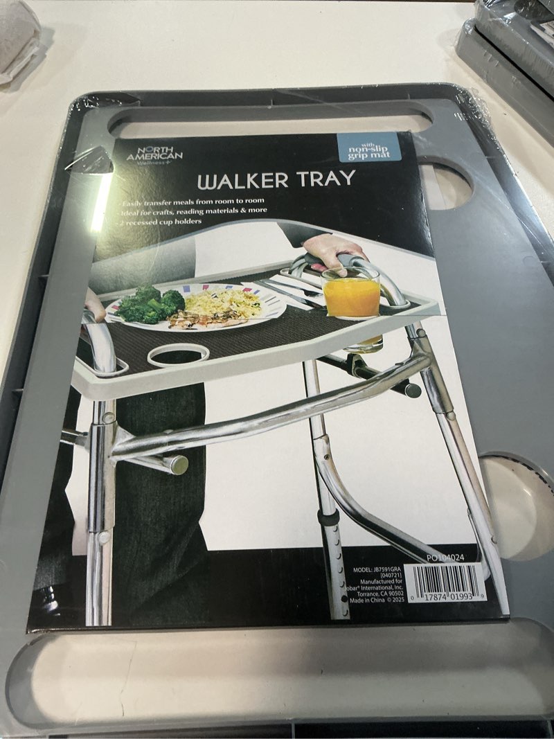 Condition photo showing New/Like New for jobar international north american health + wellness walker tray with non-slip grip mat