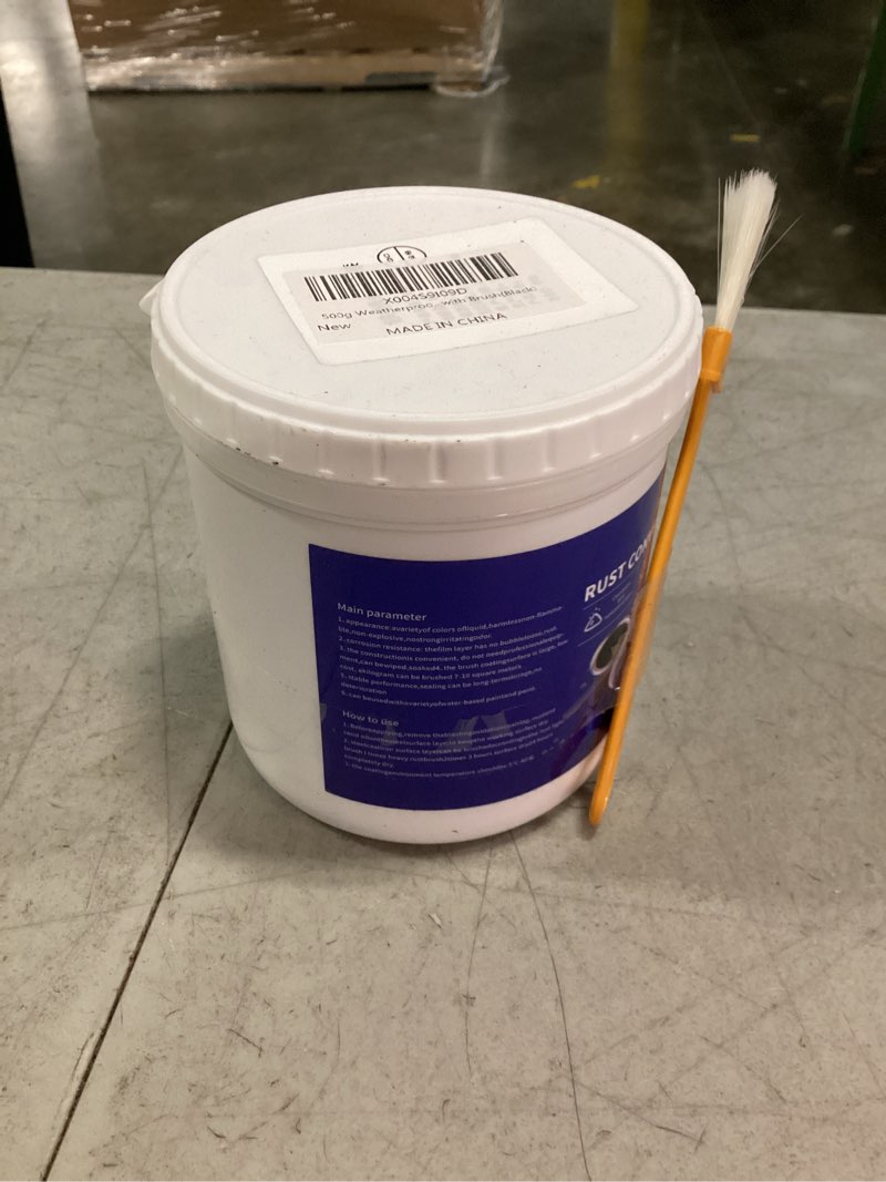 Condition photo showing New/Like New for 500g weatherproof rust converter paint for metal,4-in-1 rust conversion paint,rust remover for metal and primer,water-based industrial anti-rust metallic paint with brush(black)