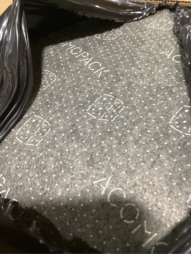 Condition photo showing As Is for ACOMOPACK Baby Play Mat for Floor 1.3" Thick Memory Foam Play Mat 79"×118" Tummy Time Crawling with Non-Slip Bottom for Living Room,Nursery,Soft Velvet Playpen Mats for Kids,Infants?Light Grey? Light Grey 79"×118"