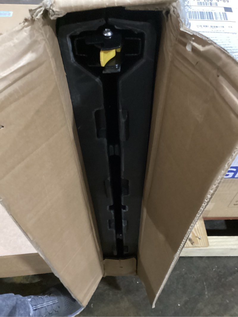 Condition photo showing As Is for Portable Plastic Folding Table 4ft/6ft/8ft Heavy Duty White Black Picnic Dining Table Fold-in-Half for Camp Party Kitchen Indoor Outdoor Black 8FT