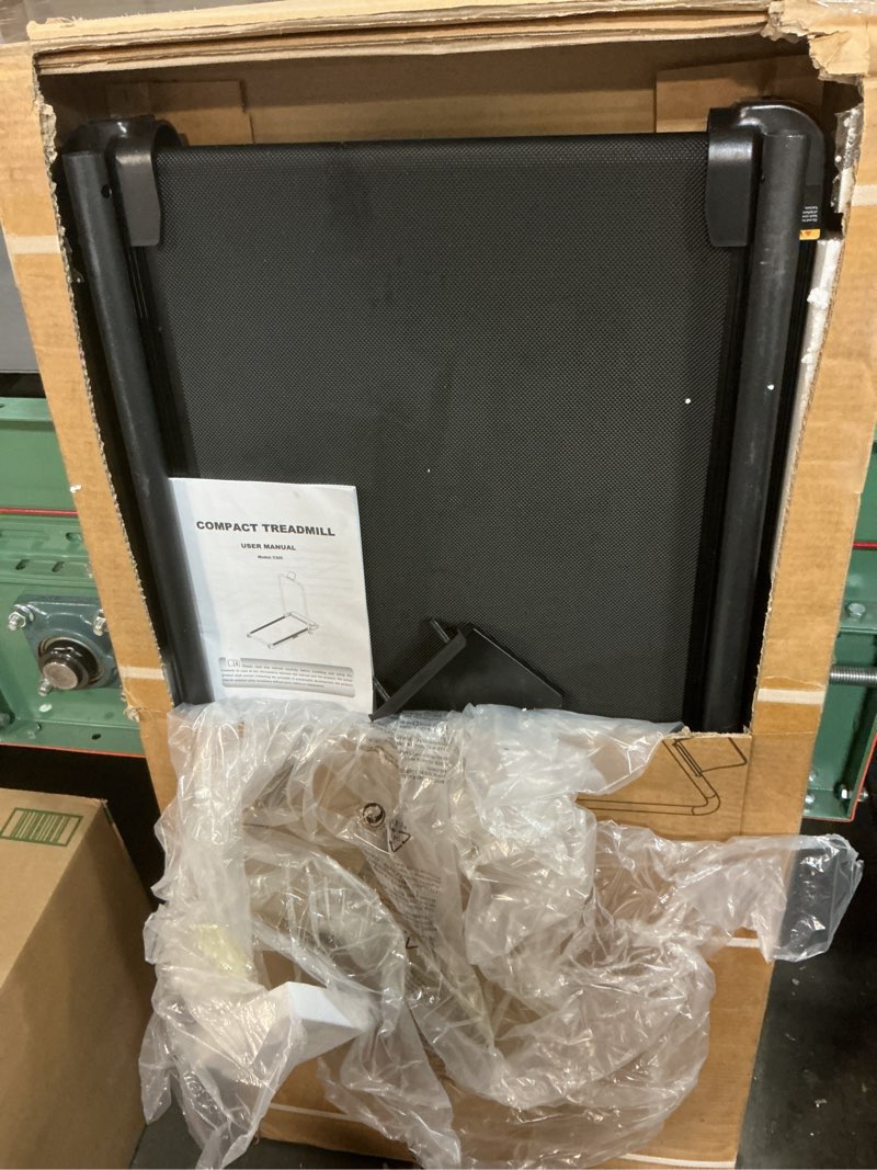 Condition photo showing As Is for Electric Treadmills for Home with Incline, Walking Pad Treadmill with Handle Bar, 0.6-7.6MPH Portable Small Treadmills with Handles for Home Small Spaces, 3.0HP Walking Pad with Incline and 350LBS Black-1