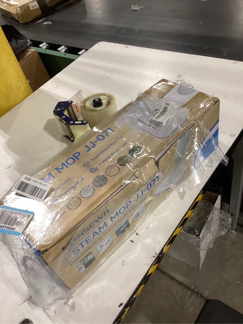 Condition photo showing As Is for Steam Mop All-in-one Multi-Functional Powerful Steam Cleaner, Handheld Detachable Floor Steamer with 2 Steam Level, 380ML Water Tank & 23FT Power Cord for Floor Cleaning, Bathroom,Clothes & Furniture White