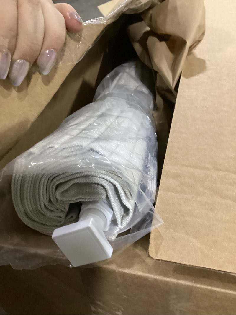 Condition photo showing Good Condition for LazBlinds No Tools No Drill Cordless Roman Shades for Windows, Blackout Thermal Insulated UV Blocking Window Blinds, Room Darkening Fabric Blinds for Indoor Windows, 31'' W x 64'' H, Off White Blackout - Off White 31" W x 64" H