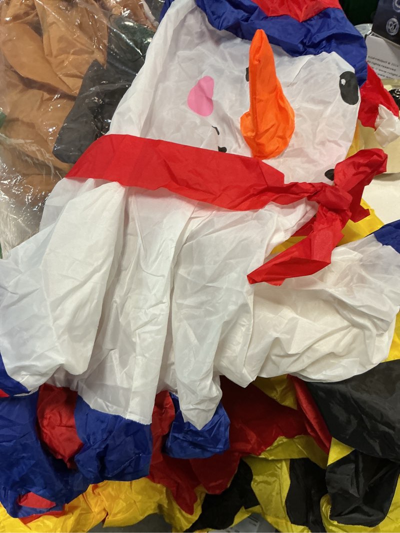 Condition photo showing As Is for (Similar)Battery Operated Inflatable Snowman Costume for Adults Plus Size Christmas Blow Up Party Suit