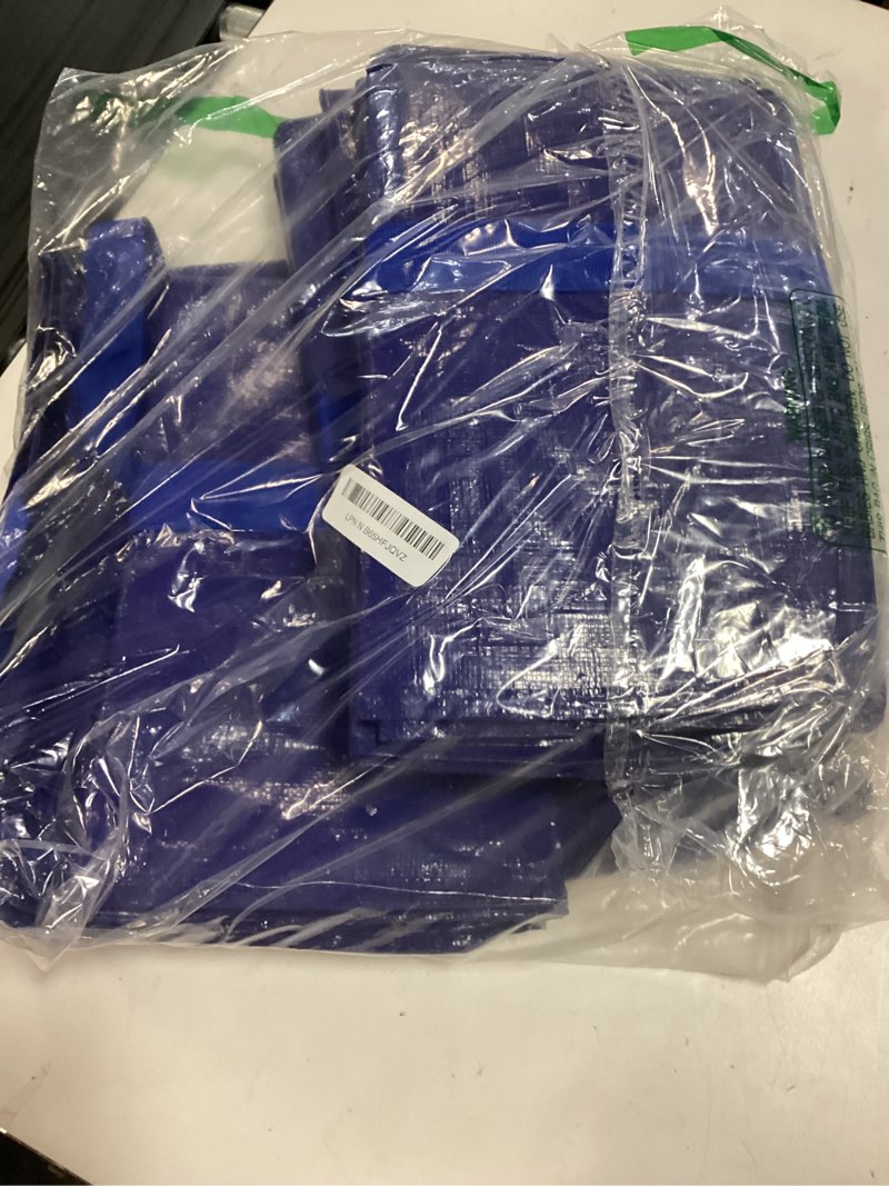 Condition photo showing New/Like New for ticonn 6 pack extra large moving bags heavy duty with zippers & carrying handles, durable storage bags moving boxes for closet organizers and storage (6 pack, blue) 6 pack blue
