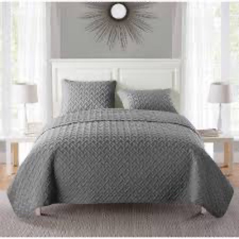 VCNY Home Nina Collection, King, Grey