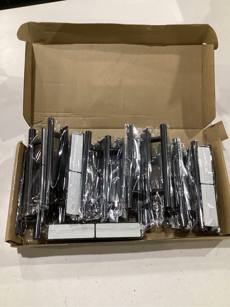 Condition photo showing New/Like New for kwa heri self-stick push pull helper black hidden cabinet handles abs plastic door window wardrobe instant cabinet drawer furniture handles (black, pack, 25) black 25.0