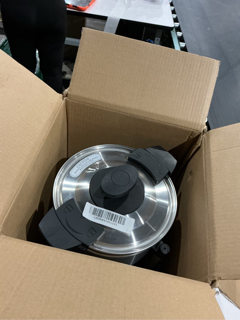 Condition photo showing As Is for sybo sr-cp-50b commercial grade stainless steel percolate coffee maker hot water urn for catering, 50-cup 8 l, metallic 8l metallic