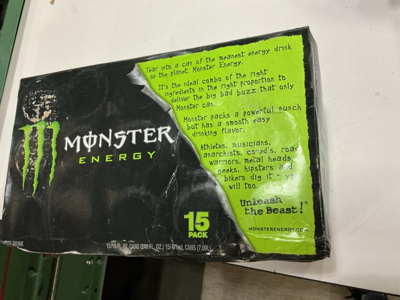 Condition photo showing Good Condition for (BB 25-11)Monster Energy Drink, Green, Original, 16 Ounce (Pack of 15)