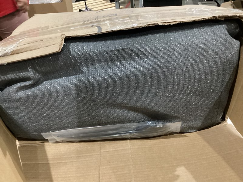 Condition photo showing Good Condition for 90% sun shade cloth, 12x24 ft pergola shade cover, reinforced grommets, uv protected shade fabric privacy screen canopy ideal for pergola, patio, garden, porch, deck & backyard retreats gray 12x24 ft