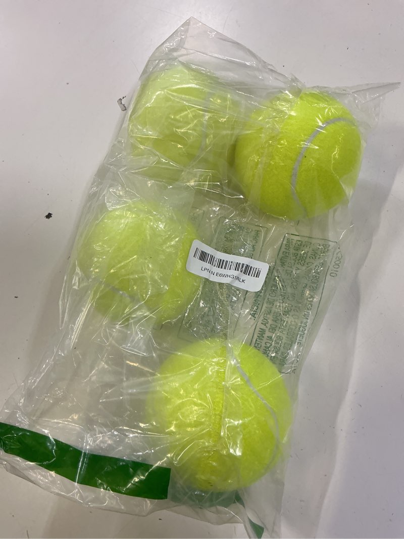 Condition photo showing Good Condition for susu & wuwu large tennis ball for dogs 4 inch big tennis ball for dog, outdoor play toy for small, medium, large dogs pet birthday gift(4 pack) 4 inch 4 pack