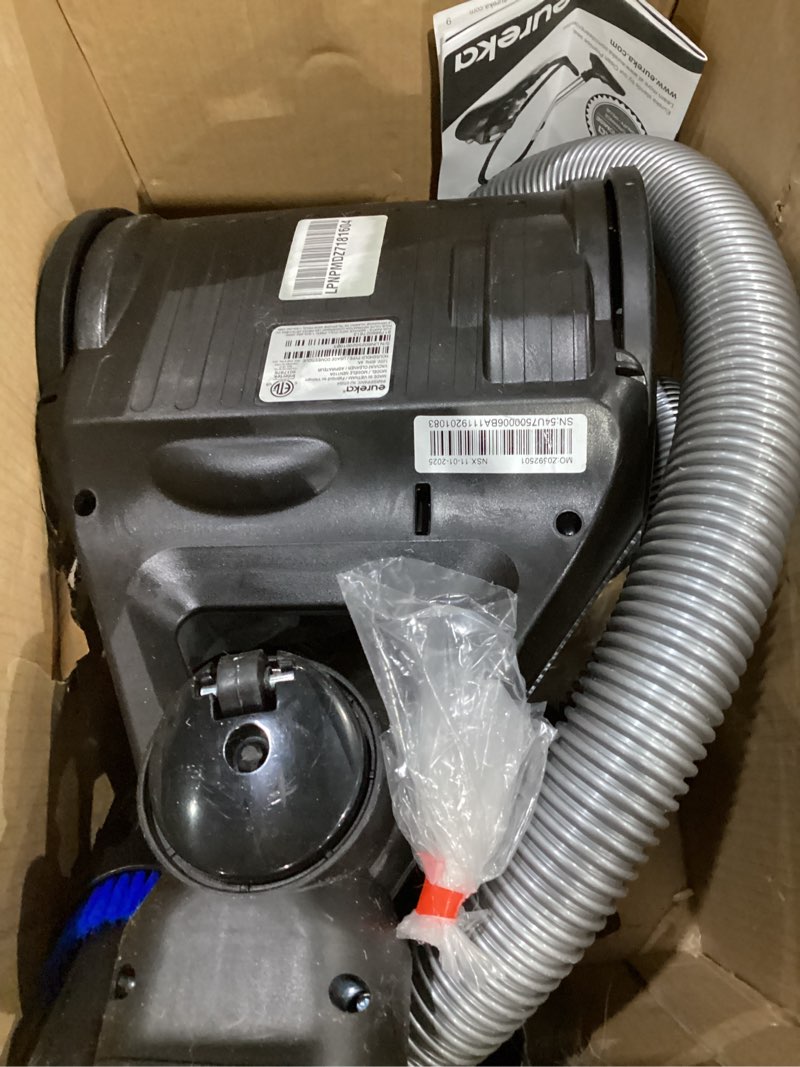 Condition photo showing As Is for Eureka WhirlWind Bagless Canister 2.5L Vacuum Cleaner, Lightweight Vac for Carpets and Hard Floors, NEN110A, Blue