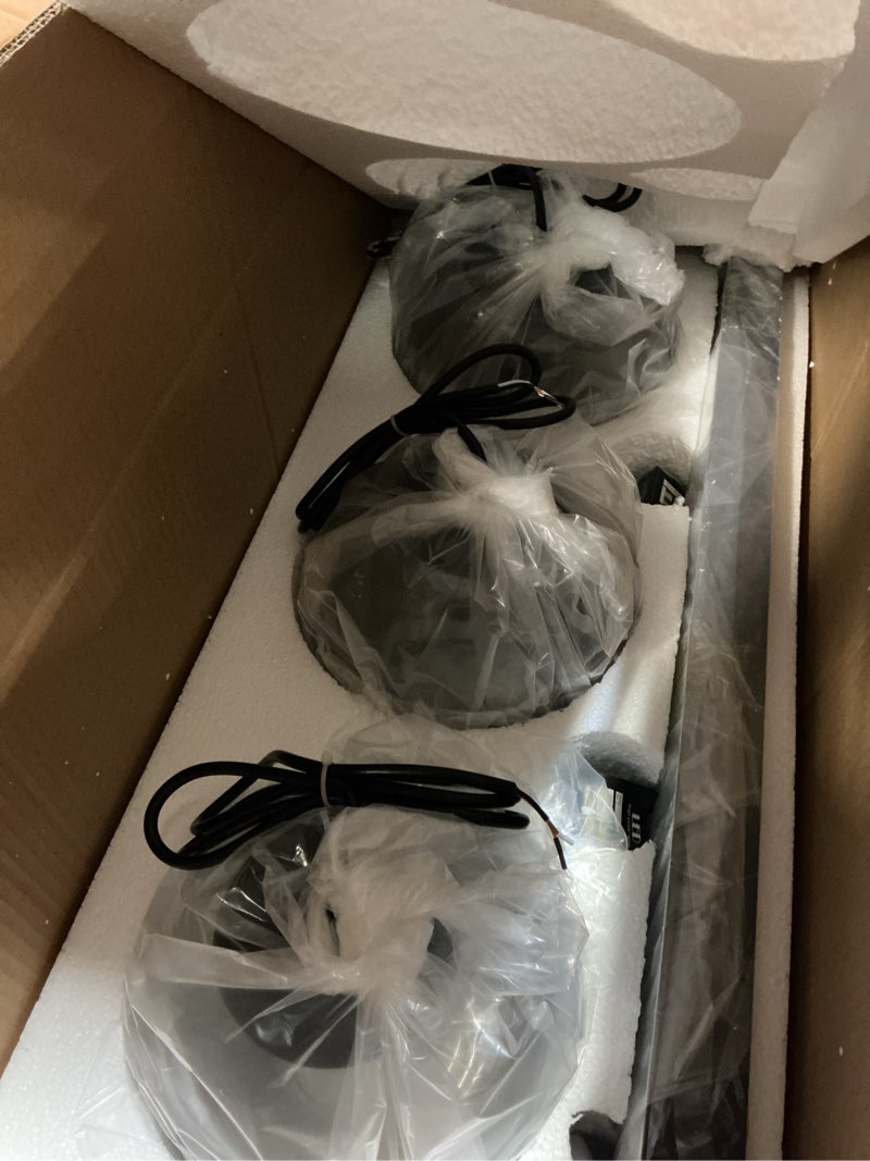 Condition photo showing New/Like New for modern pendant light 3 lights globe smoky grey glass pendant lamps black chandelier indoor chandeliers lighting fixtures for dining room living room kitchen island