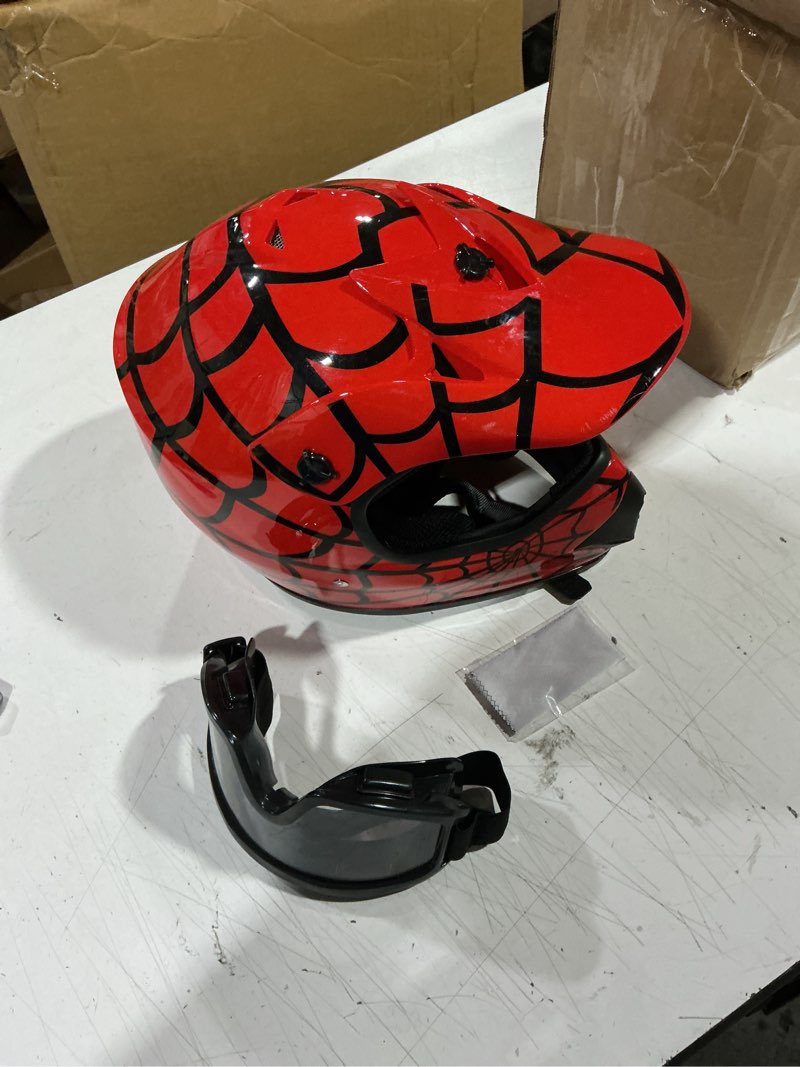 Condition photo showing As Is for krn youth kids off-road atv helmet dot approved - motorcycle motocross dirt bike ky-b12