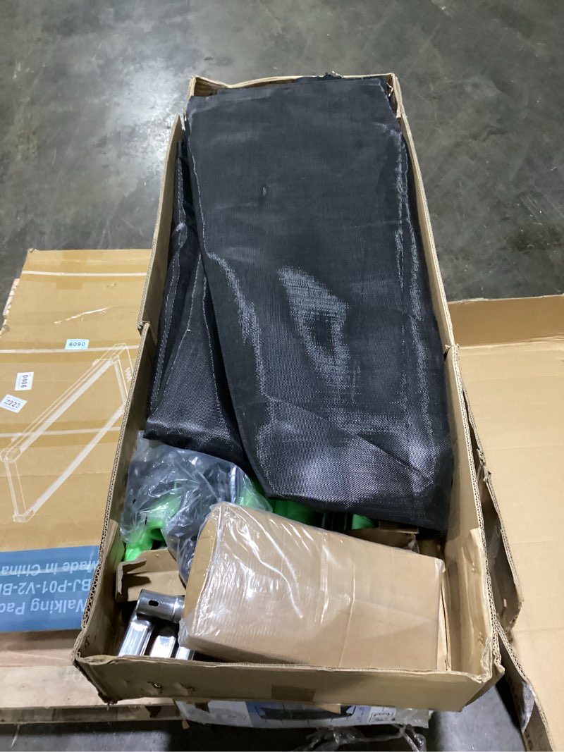 Condition photo showing Good Condition for (incomplete 2 of 2 )similar to euroco 16ft trampoline for kids and adults, outdoor large trampoline with enclosure net, 1500lbs heavy-duty round tranpoline