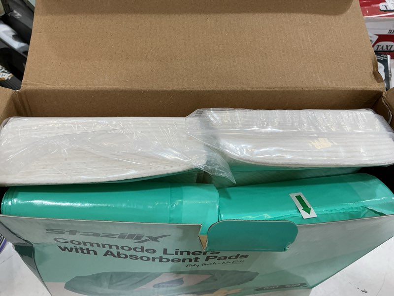 Condition photo showing Good Condition for extra thick bedside commode liners with absorbent pads, 100 liners + pads | fsa / hsa eligible, leak proof, for elderly, adults and seniors