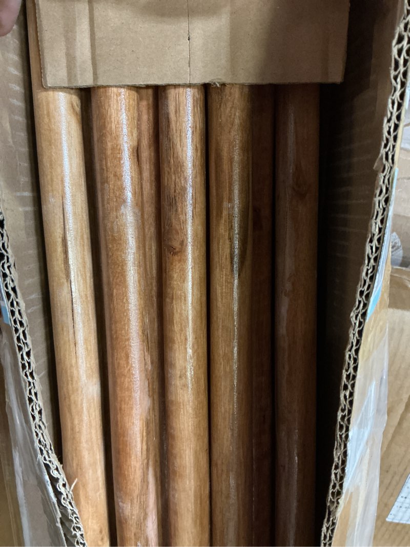 Condition photo showing Good Condition for Barydat 20 Pcs Broom Handle Wood Sanded Tapered Tip 55 x 1 Inch Long Handle Mop Broom Stick Pole for Home Office Floor Cleaning Sweeping Replacement
