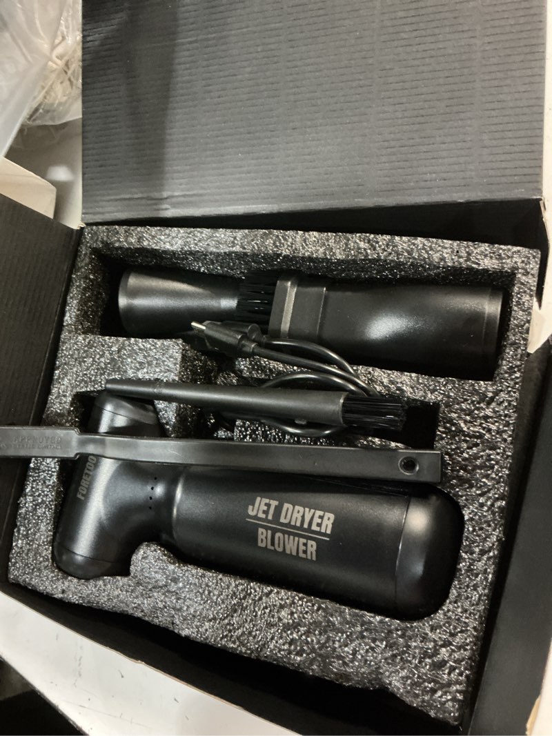 Condition photo showing As Is for foretoo compressed air duster,130000rpm super power led display electric air duster with extended runtime,rechargeable air blower for home,camera,car,computer,keyboard