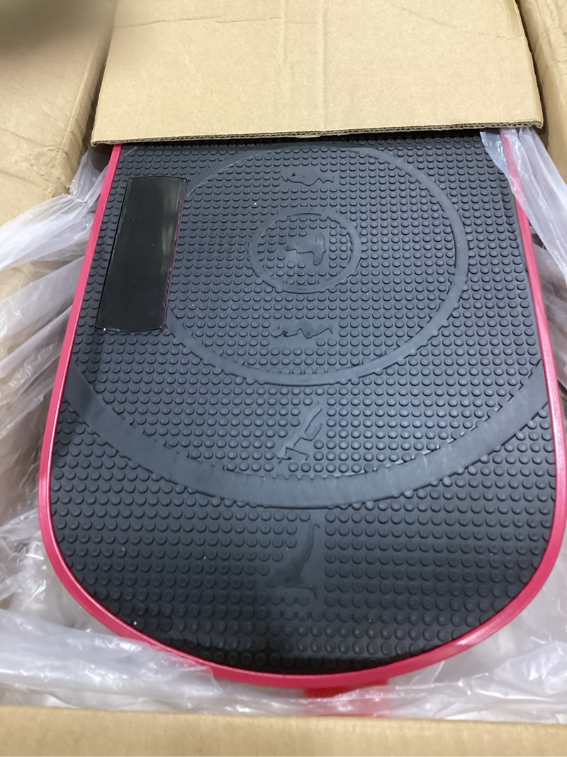 Condition photo showing Good Condition for merach vibration plate exercise machine, curved vibration plate for lymphatic drainage weight loss, vibrating plate with real-time calorie tracking on led display, workout equipment for home women men red