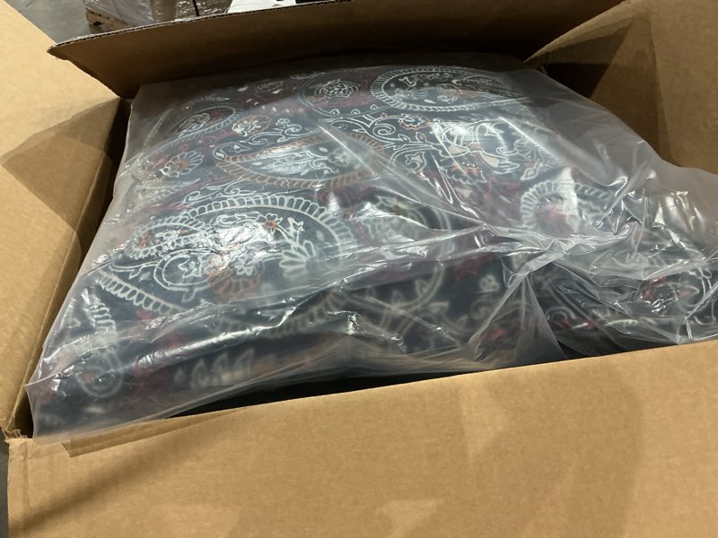 Condition photo showing Good Condition for arden outdoor foam deep seat cushion set, 24x24, premium high-density foam, never flattens, weather-proof for patio chair sofa couch, navy palmira paisley certi-pur foam navy palmira paisley 1 pack