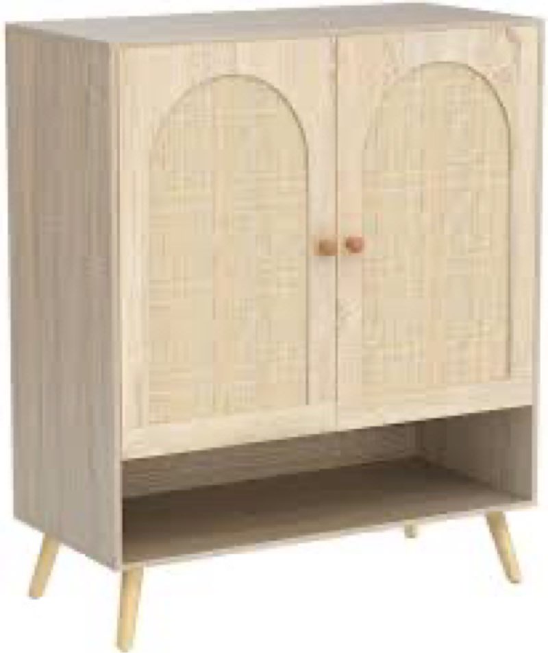 Storage cabinet with rattan doors 