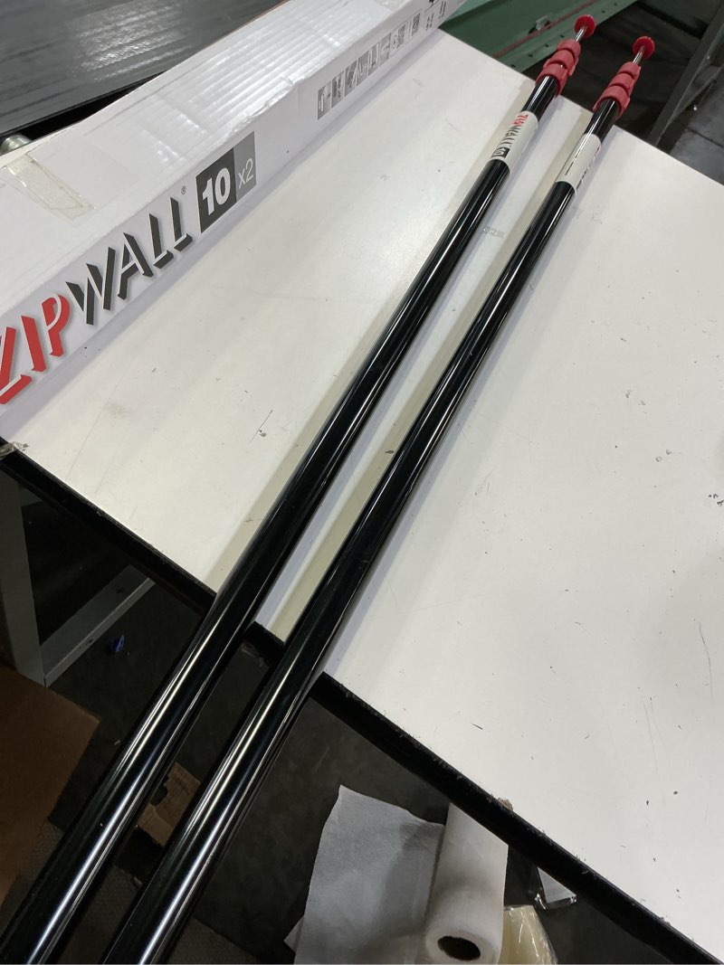 Condition photo showing Good Condition for zipwall zp2 zippole 10 foot spring loaded dust barrier poles (pack of 2) 10' poles 2 pack