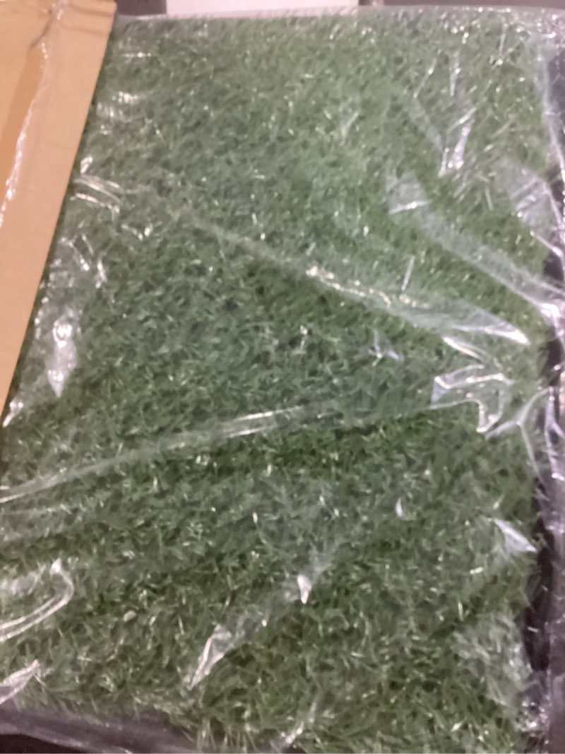 Condition photo showing New/Like New for petmaker artificial grass puppy pee pad for dogs and small pets with tray - 20x30 inches washable 3-layer reusable indoor dog potty grass training pad, easy clean pet housebreaking potty solution large 3-layer system