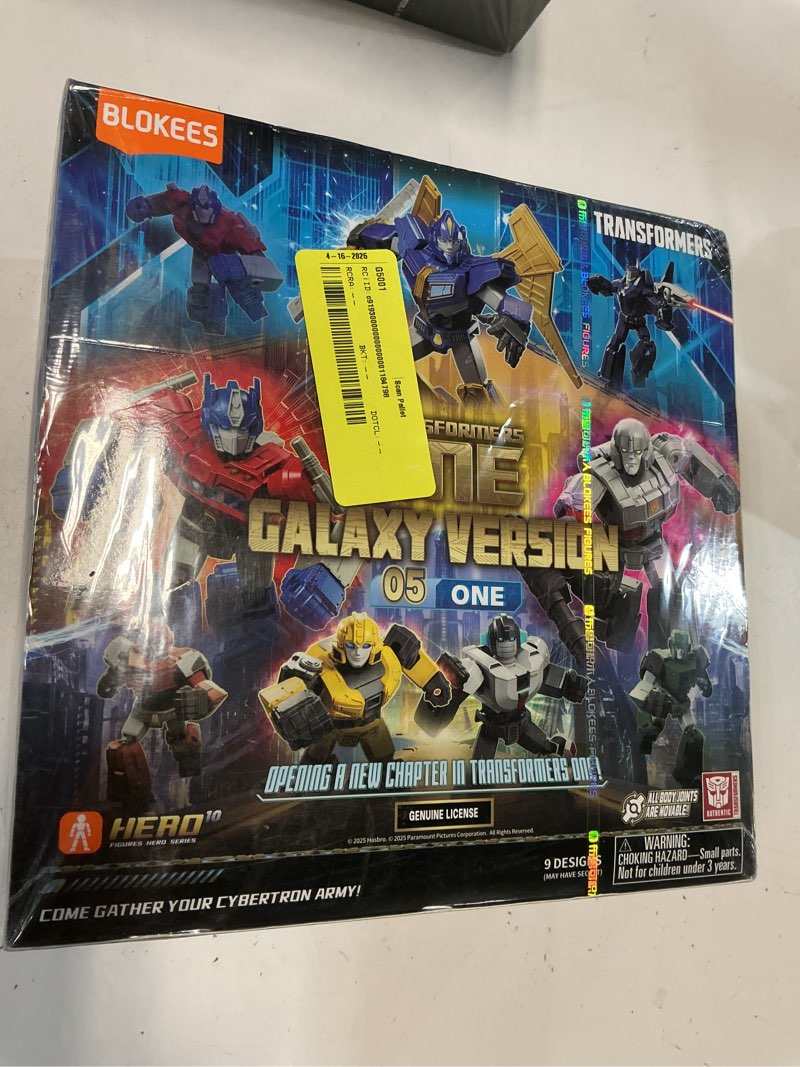 Condition photo showing New/Like New for transformers: one blokees galaxy series 1 box of 9 mystery model kits