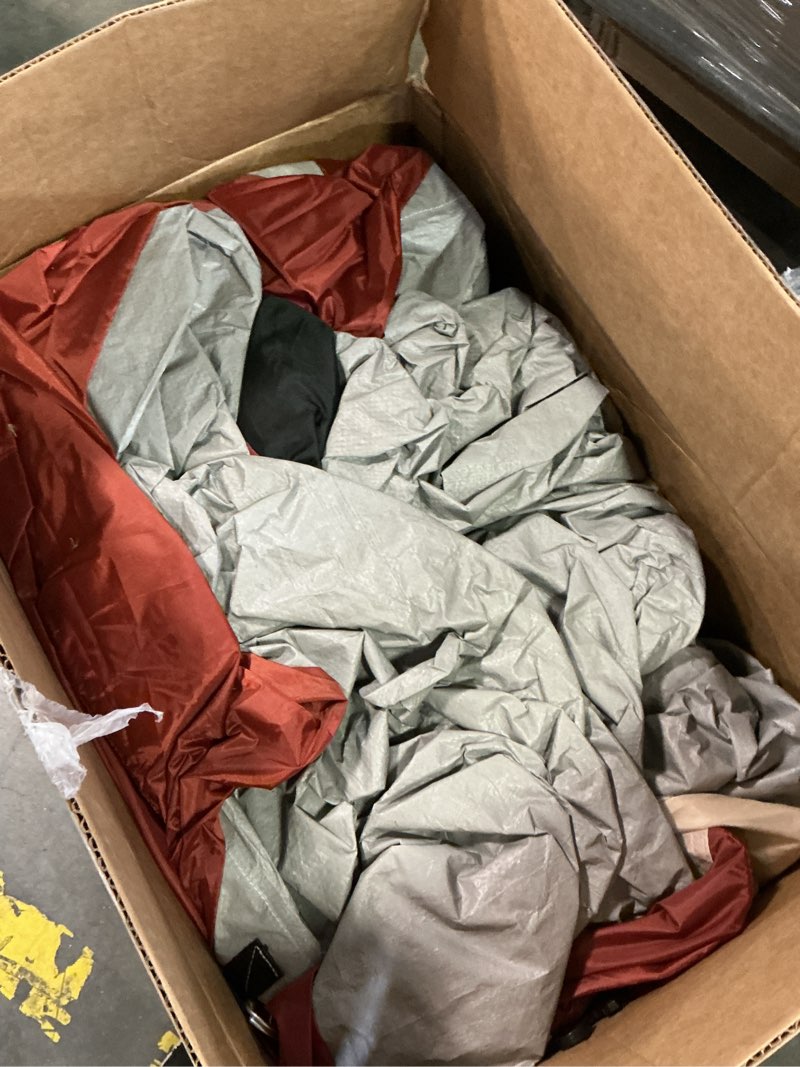 Condition photo showing Good Condition for campros cp tent 8 person camping tents, weather resistant family tent, 5 large mesh windows, double layer, divided curtain for separated room, portable with carry bag red