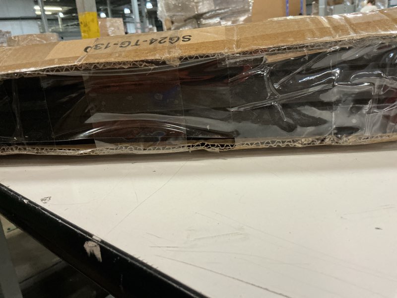 Condition photo showing Good Condition for 3-panel indoor foldable dog fence for stairs, hallways, or doorways - 54x24-inch wood freestanding dog gates by petmaker (brown) brown 3 panel