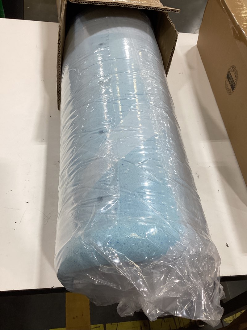 Condition photo showing Good Condition for egohome 2 inch twin  xl memory foam mattress topper- cooling gel infused | pressure relieving pad in a box, dorm room essentials, certipur certified, blue