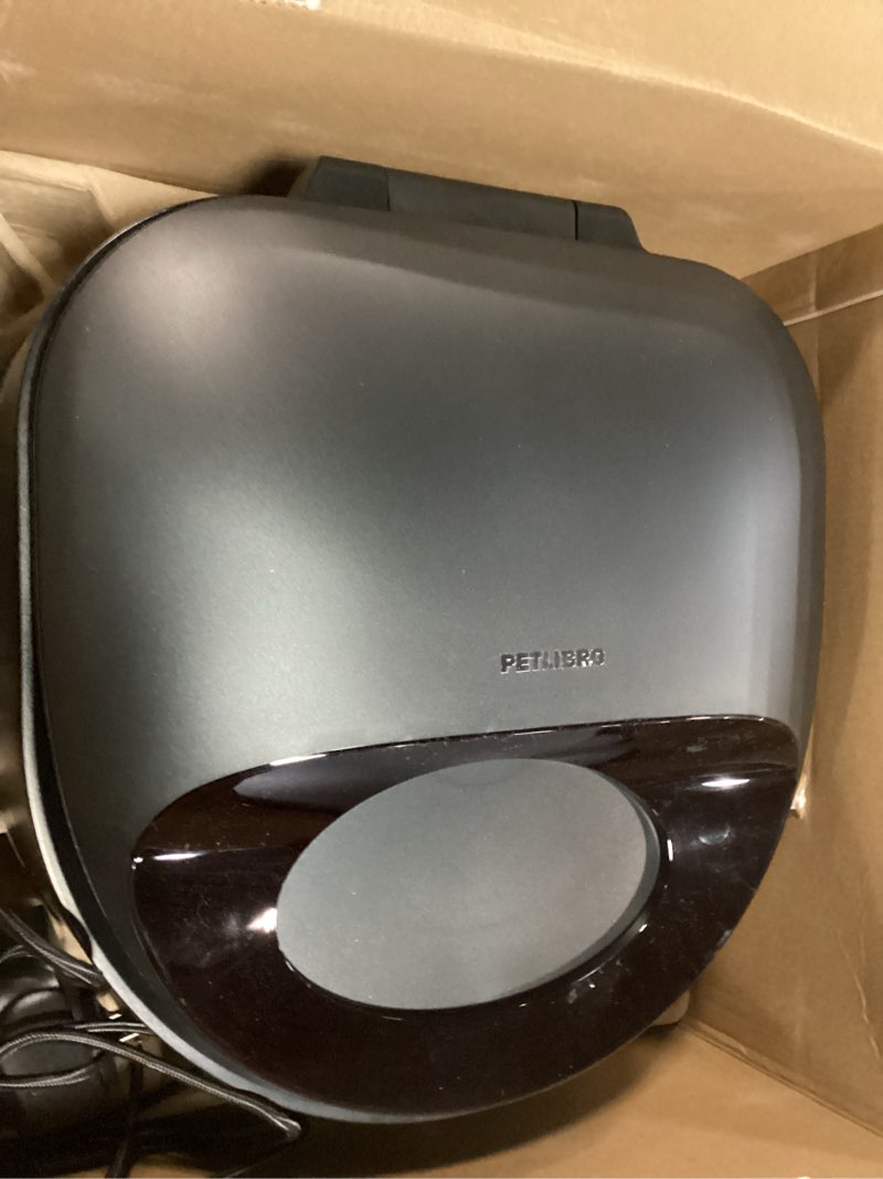 Condition photo showing As Is for PETLIBRO Automatic Cat Feeder Wet Food Refrigerated New Upgraded APP Control,3 Days Freshness 3 Meals,Semiconductor Cooling&Quick Chills Wet Food Dispenser,Polar WiFi Timed Auto Pet Feeder for Cat Dog Black 3 Meals Pet Feeder