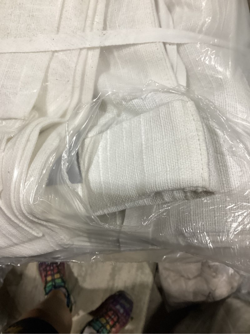 Condition photo showing Good Condition for quince linen curtains white 