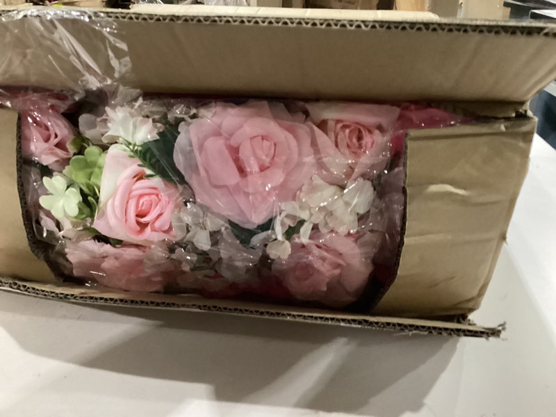 Condition photo showing New/Like New for Flower Centerpieces for Tables - 10 Pack Wedding Arch Artificial Flowers Pink Arrangements Center Piece for Reception, Living Room, Kitchen, Dining Table Runner Decorations(20.5 * 9.4''/52 * 24cm) Pink 10PCS