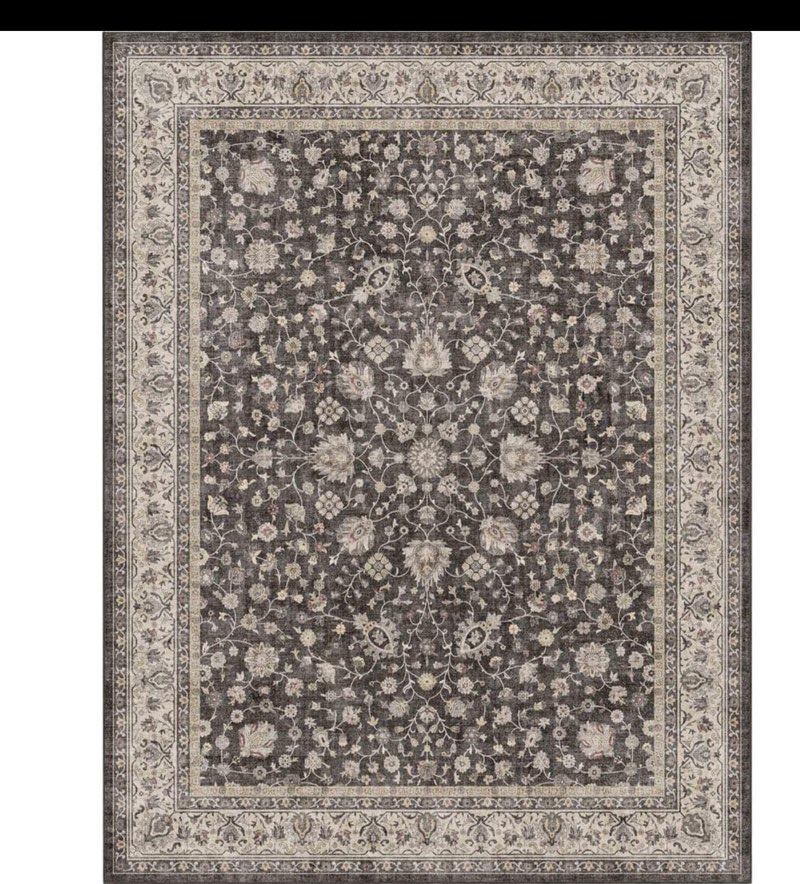 Asha Rome Vintage, Oriental Persian, Black 7 ft. 7 in. x 9 ft. 10 in., Area Rug