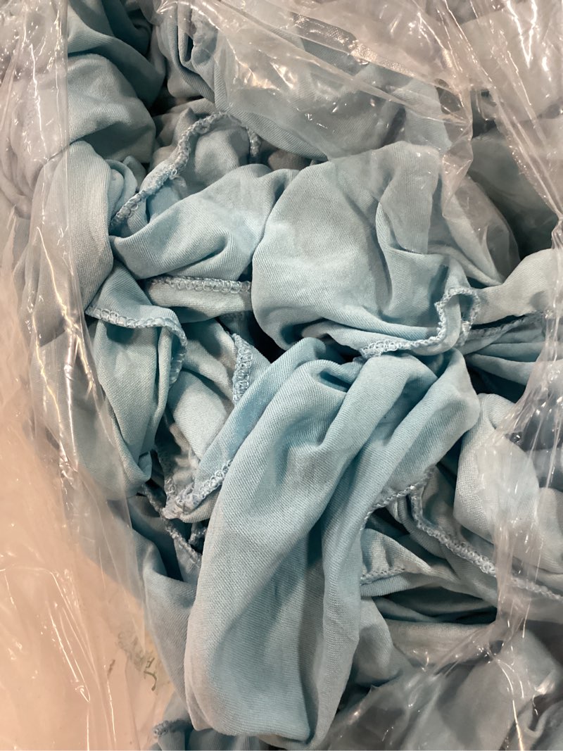 Condition photo showing Good Condition for lounsweer 100 pcs spandex chair sashes bows without buckle light blue stretch chair cover bands baby shower plain bow sash elastic bands ties for wedding party hotel banquet events decoration