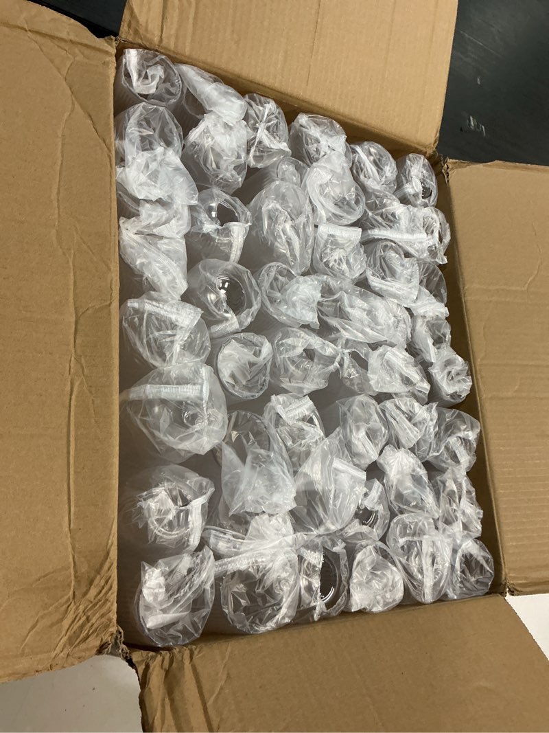 Condition photo showing New/Like New for 48 Pack Plastic Ribbed Champagne Flutes, 9 Oz Stemless Disposable Clear Plastic Toasting Glasses Shatterproof Recyclable and BPA-Free Perfect For Wedding 48pack Transparent Ribbed