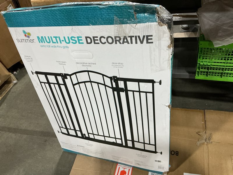 Condition photo showing Good Condition for doorway 48 in. w series gate in black for baby and pet