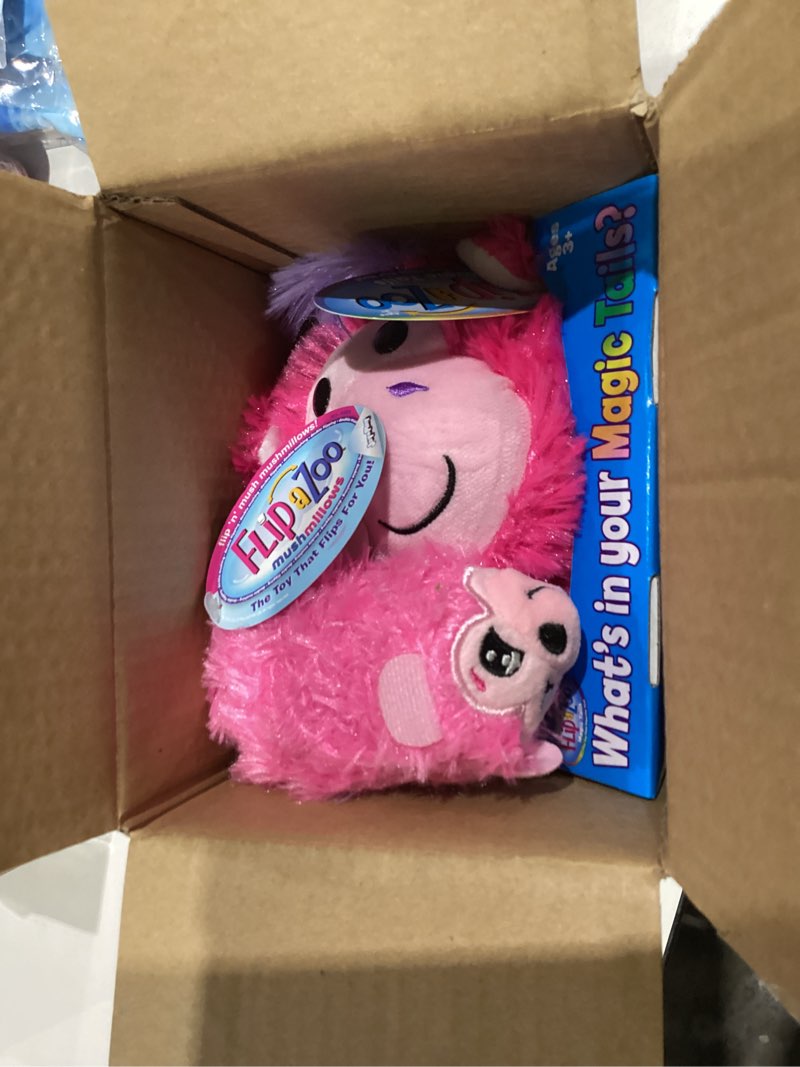 Condition photo showing Good Condition for Magic Tails Pink Unicorn to White Cat - 2-in-1 Animal Plush w/Bonus 3" Baby Org, Stores Items Inside, Flips to Reveal 2nd Character, Kids Cat to Unicorn