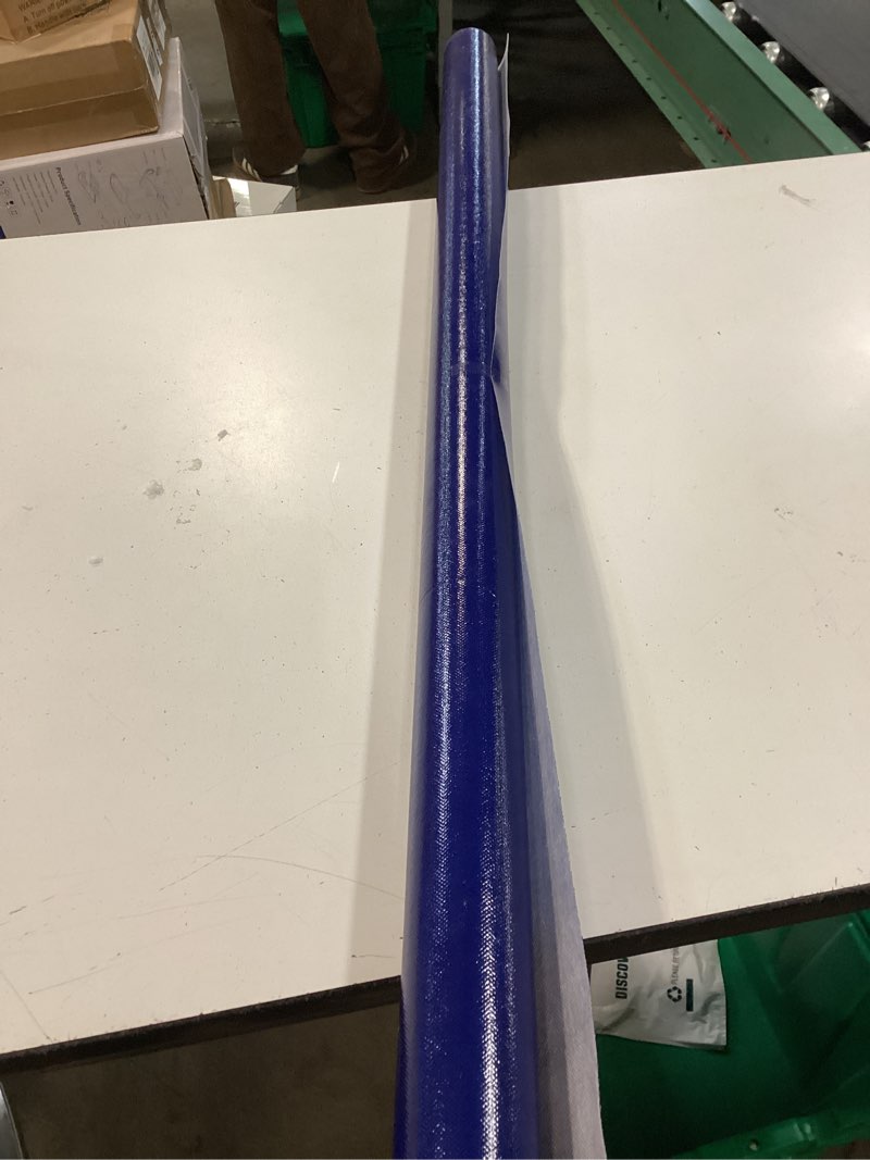 Condition photo showing As Is for carbon fiber& blue kevlar mixed fabric 200gsm 28"" / 50cm wide twill aramid fiber hybrid carbon kevlar cloth