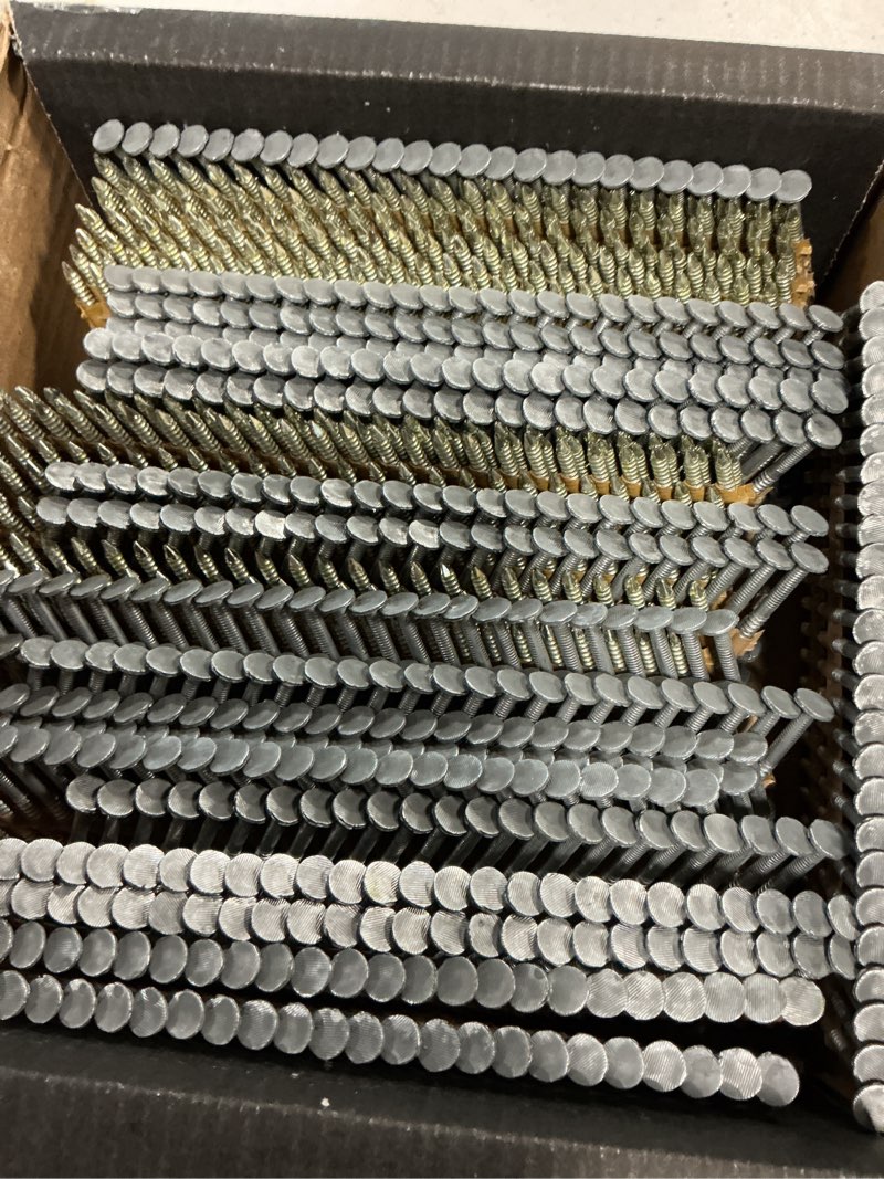 Condition photo showing As Is for metabo hpt 2-3/8 in. paper strip bright framing nails 30 deg 2000 pk