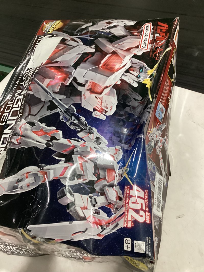 Condition photo showing As Is for bandai hobby mega size 1/48 unicorn gundam [destroy mode] gundam uc model kit figure