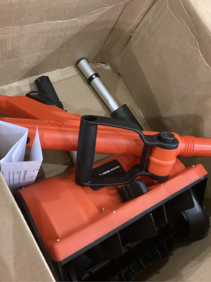 Condition photo showing As Is for 12" Cordless Snow Shovel (NO Battery) Compatible with Milwaukee 18V Battery, Electric Snow Shovel with Directional Plate & Adjustable Front Handle, Cordless Snow Blower for Driveway/Patio/Sidewalk