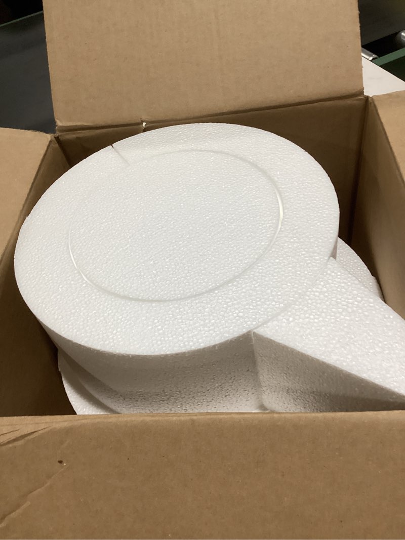Condition photo showing Good Condition for 2 pack foam cake dummies, 6x4 inch white dummy cakes styrofoam sets, fake cake dummy cake for wedding cake supplies decorating birthday wedding display