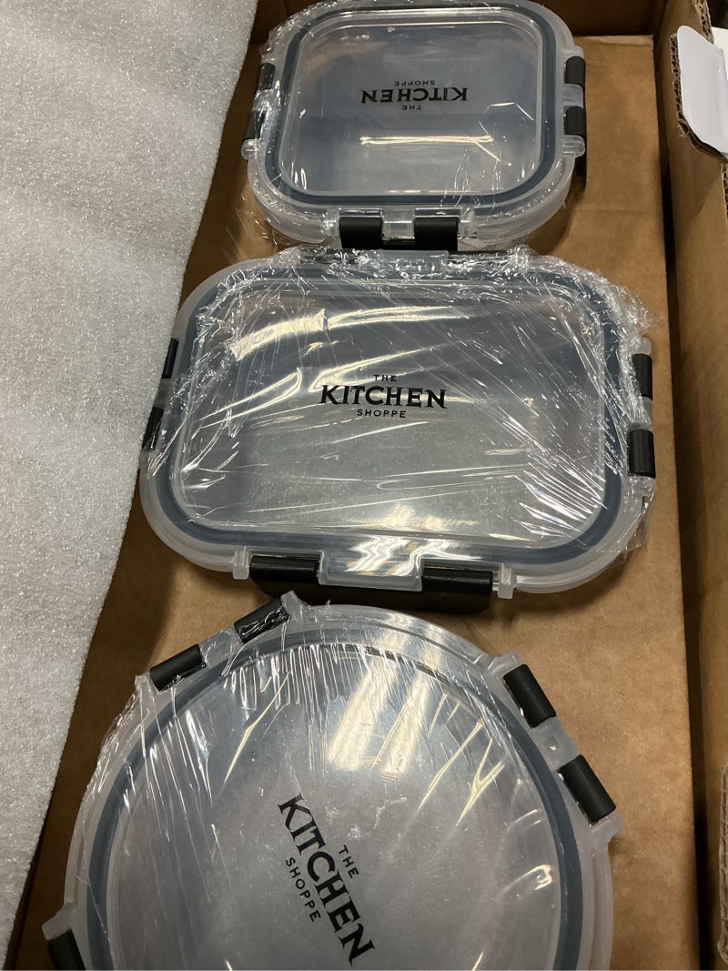 Condition photo showing New/Like New for KITCHEN SHOPPE 24pc Borosilicate Glass Storage Containers with Airtight Lids