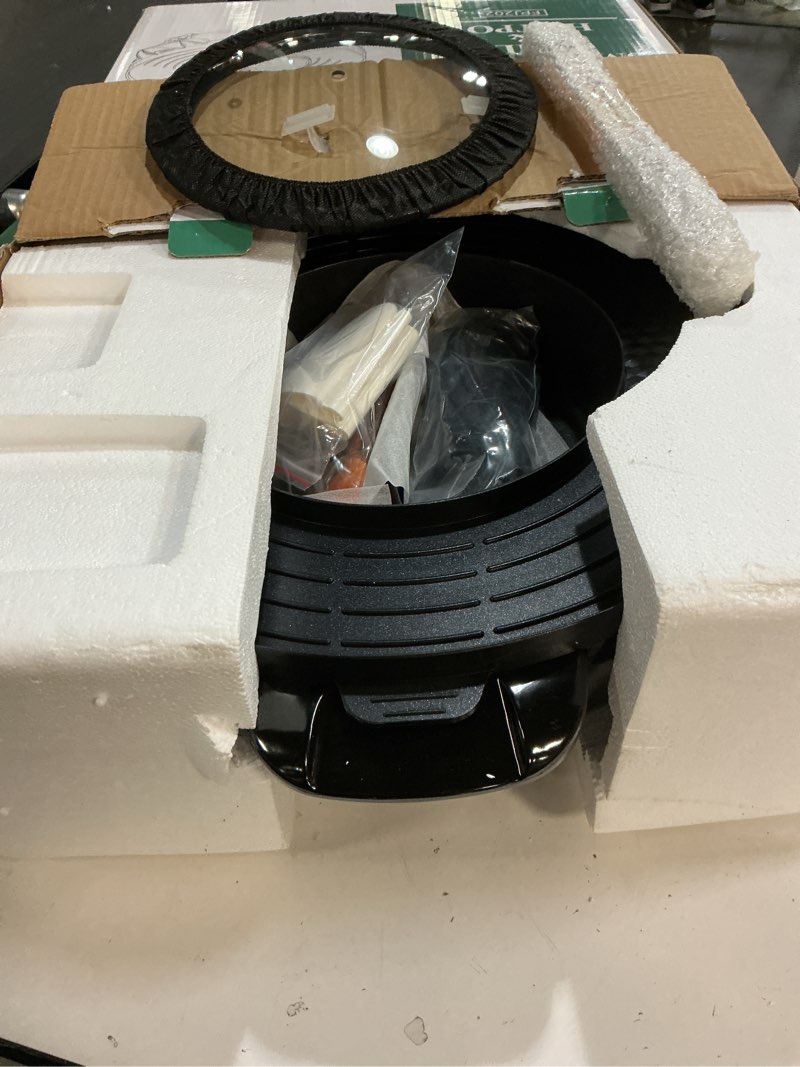 Condition photo showing Good Condition for Food Party Hot Pot Electric Korean BBQ Grill 2 in 1 Hotpot Smokeless Indoor Grill Removable Cooking Plate Easy Cleaning 110V 1800W Shabu Shabu Pot with Divider