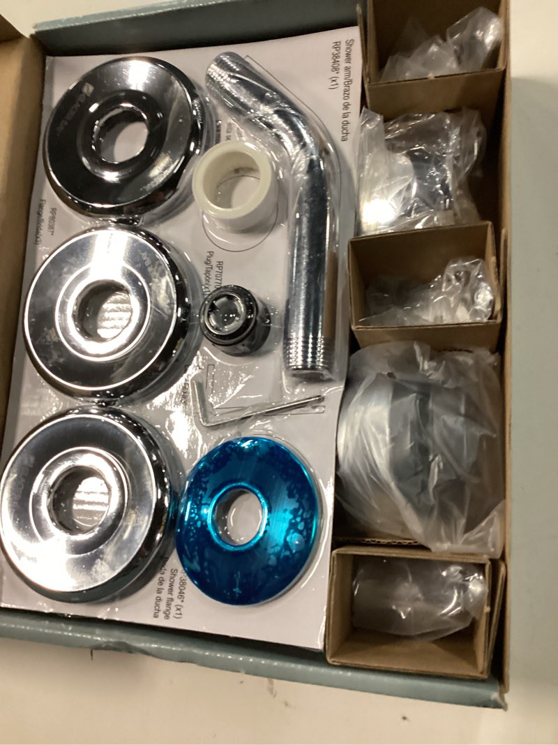 Condition photo showing Good Condition for glacier bay 1002 910 935 aragon 3-handle 1-spray tub and shower faucet chrome