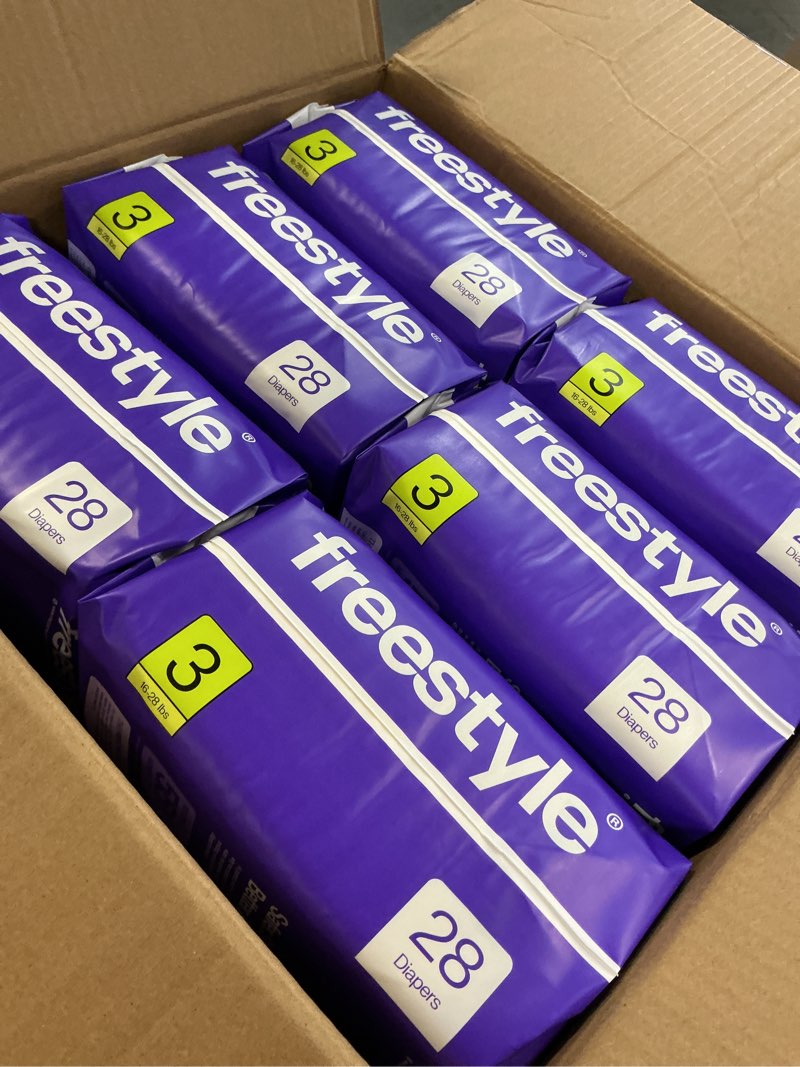 Condition photo showing Good Condition for freestyle bambootek diapers – (size 3) hyper absorbent & non-toxic – disposable diapers for sensitive skin – ultra soft diapers (16-28 lbs) – 168 count size 3 - 168 count