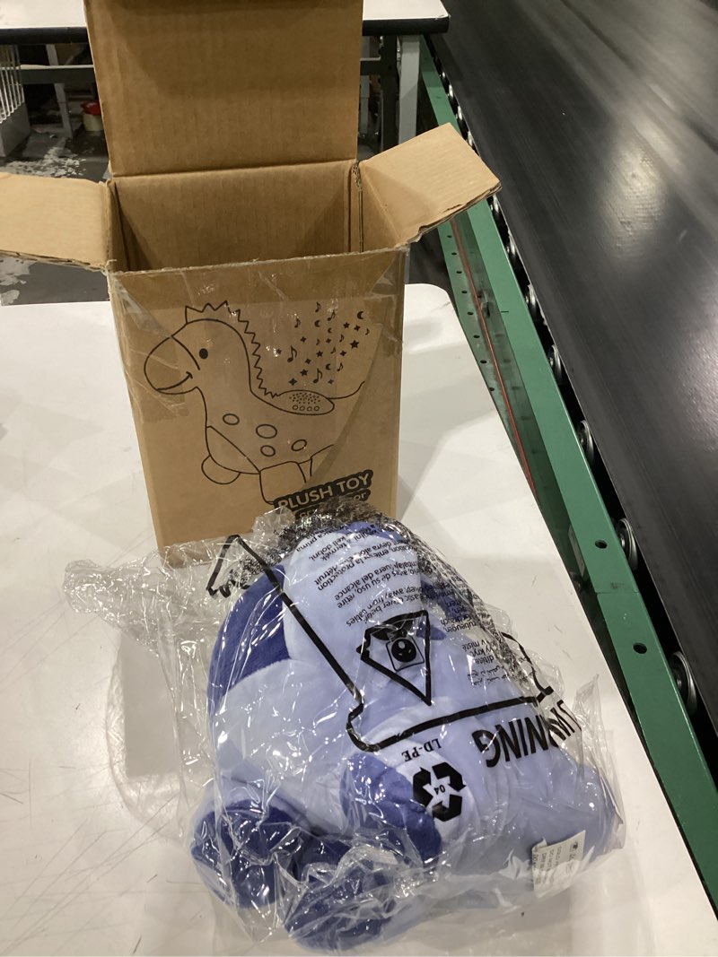 Condition photo showing Good Condition for Baby Sleep Soother Cry Sensor Dinosaur Night Light Projector Baby Sound Machine Plush Stuffed Animal Toys for Boys Girls Pillow Ceiling for Toddler Lullabies & White Noise Sound